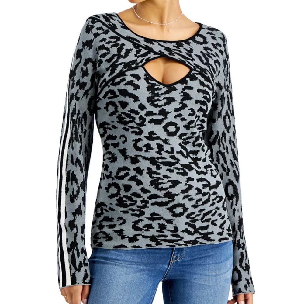 NWT Single Thread Leopard Sweater